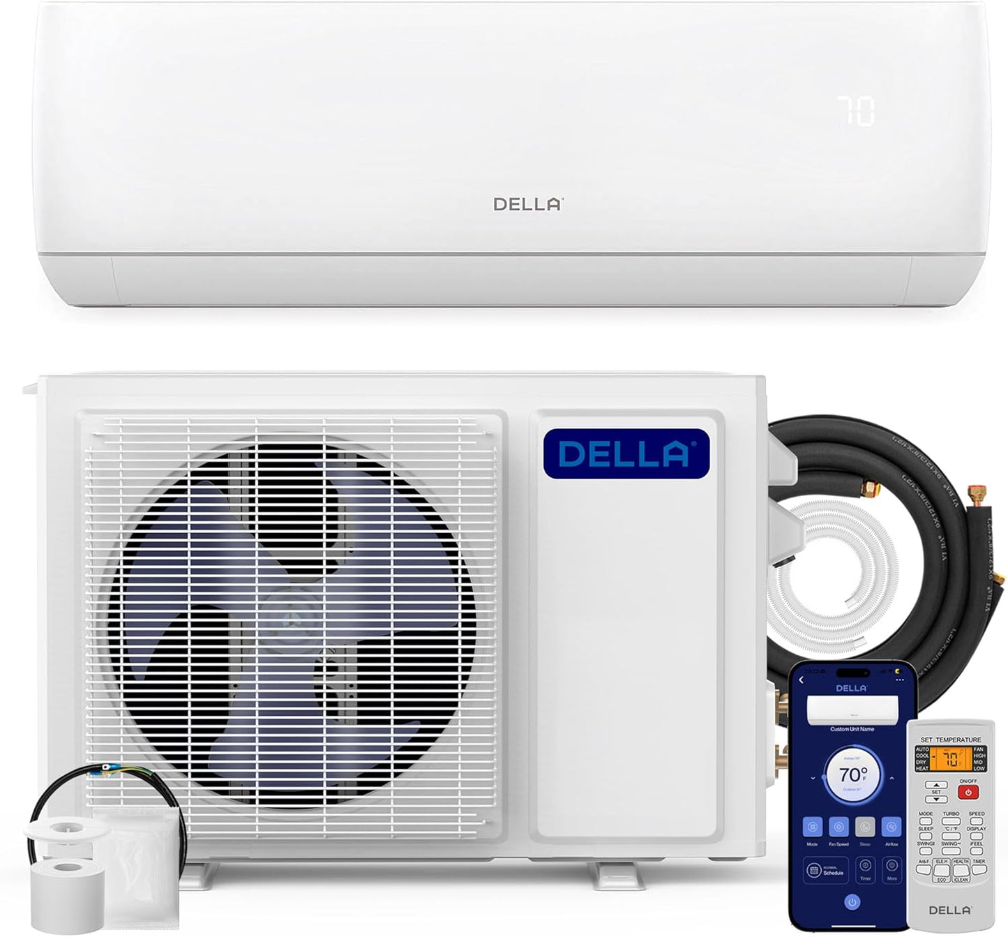 DELLA Motto Series Mini Split AC: Efficient Cooling & Heating