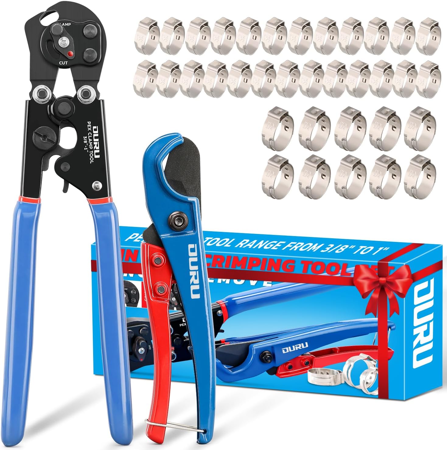 2 IN 1 Ratchet Pex Crimping Tool for Efficient Plumbing Tasks