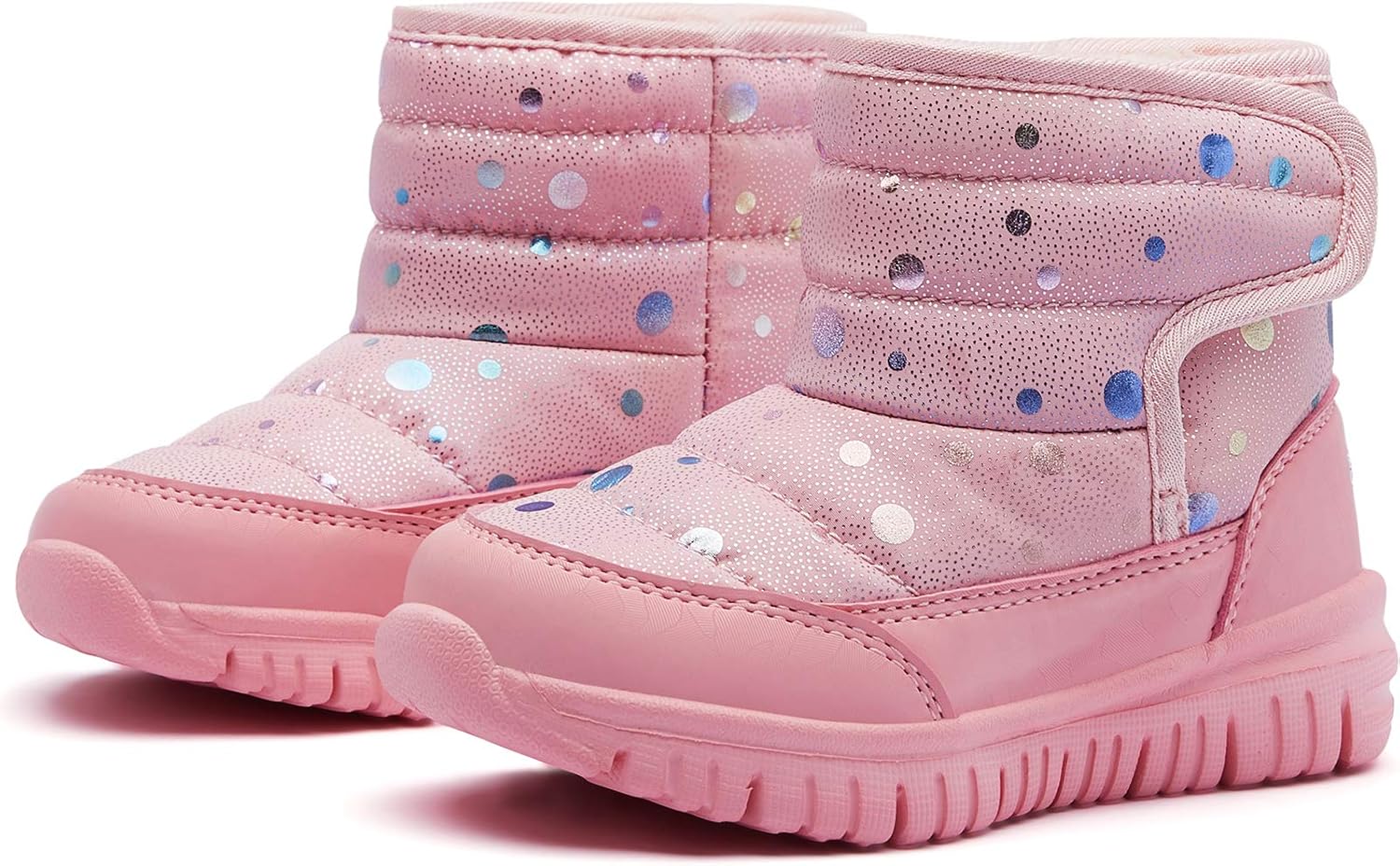 HOBIBEAR Boys Girls Toddler Snow Boots Waterproof Slip Resistant