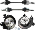 TRQ Rear Drivetrain Kit CV Axle and Steering Knuckle Assembly - Direct