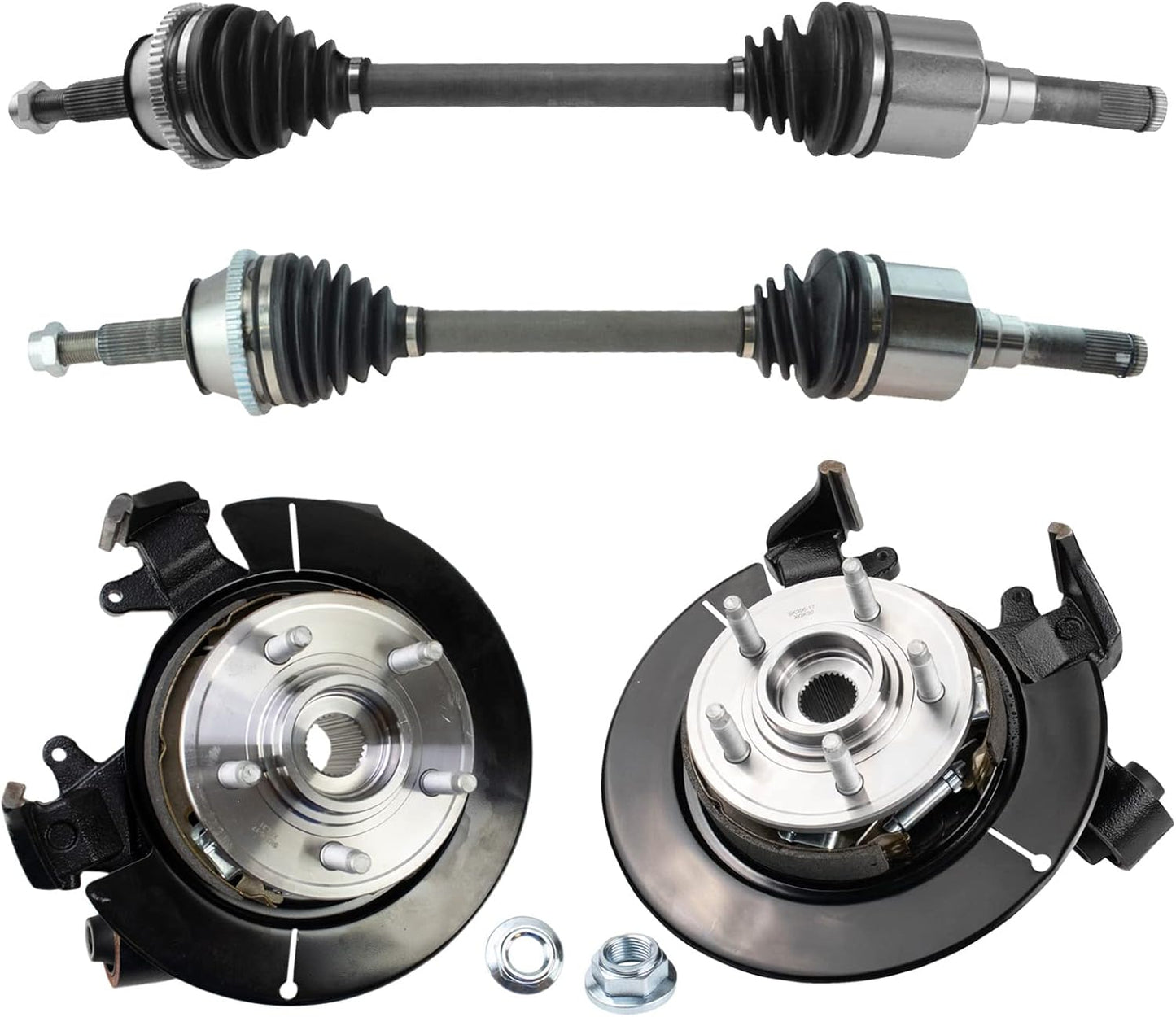 TRQ Rear Drivetrain Kit CV Axle Shaft Assembly for Ford Explorer