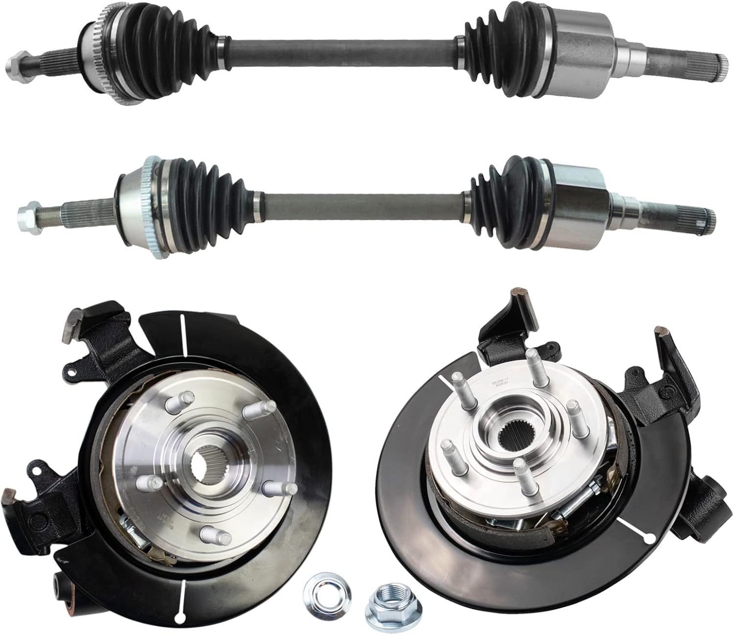 TRQ Rear Drivetrain Kit CV Axle Shaft Assembly for Ford Explorer