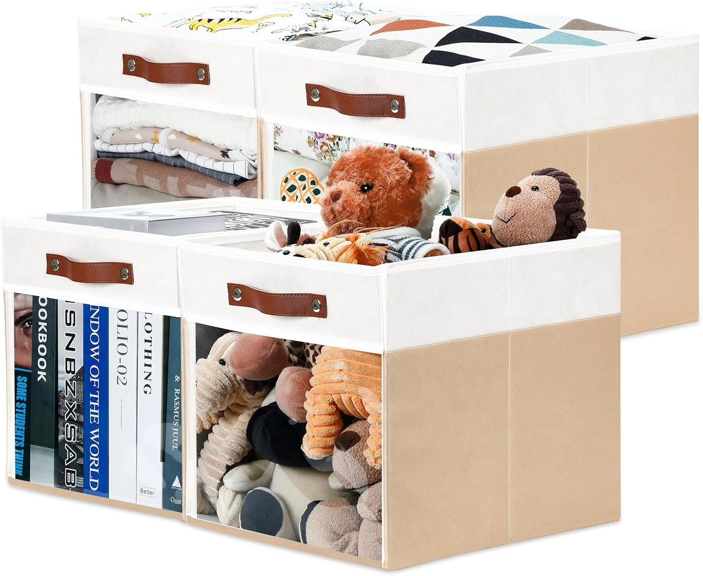 HNZIGE Fabric Storage Cube Bins for Organizing Your Home