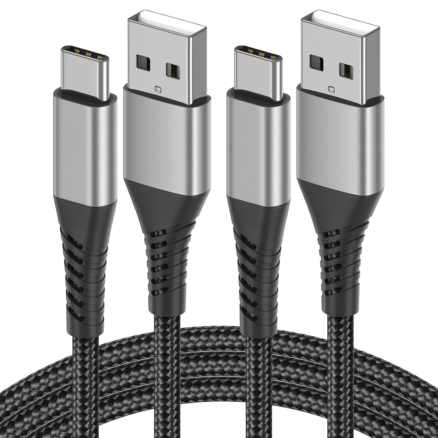 Fast Charge iPhone, Samsung, Google - 2 Pack 3FT USB C Cable by Umefly