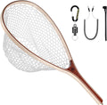 SF Fly Fishing Landing Net with Gentle Rubber Mesh for Trout Catching