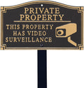 SmartSign Private Property Video Surveillance Plaque - Durable Lawn