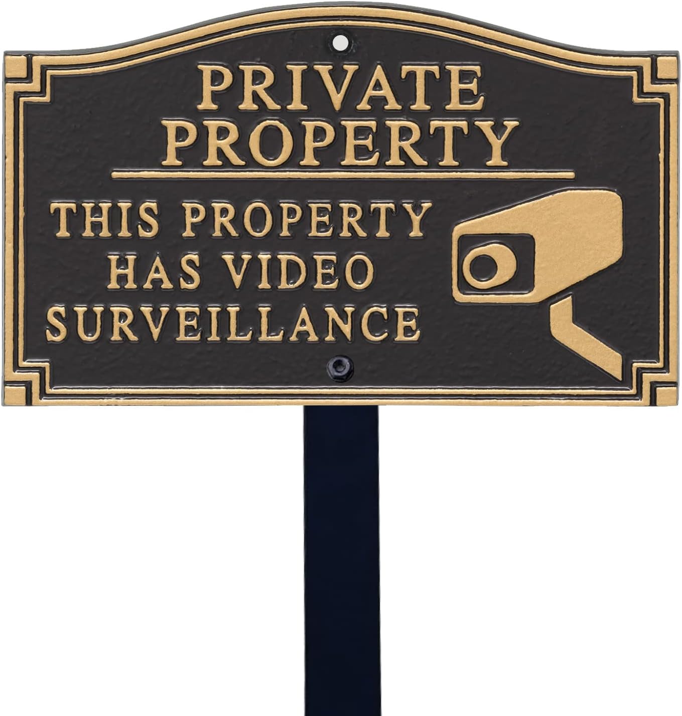 SmartSign Private Property Video Surveillance GardenBoss Plaque