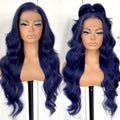13x6 Glueless Blue Body Wave Lace Front Wig - Natural Look