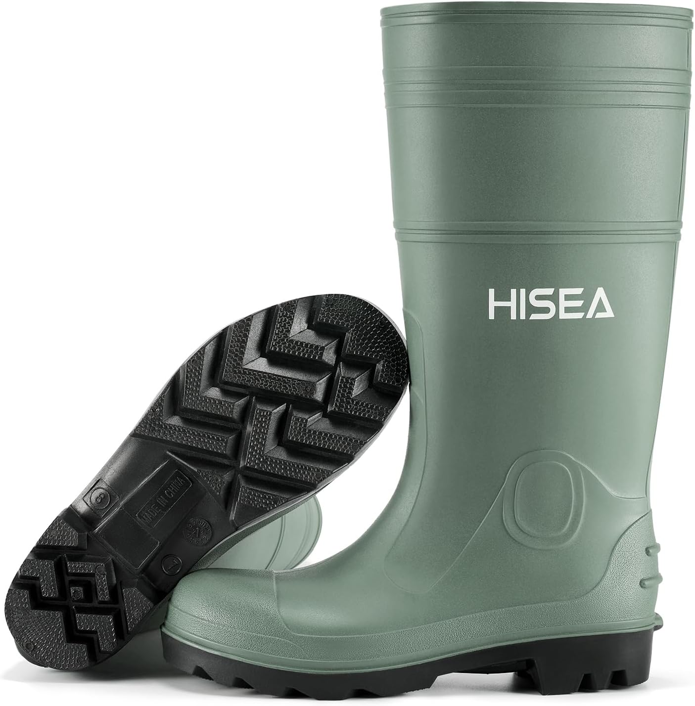 HISEA Men's Rain Boots - Durable Waterproof Garden Work Boots