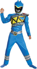 Blue Power Rangers Costume for Kids - Classic Muscle Dino Suit