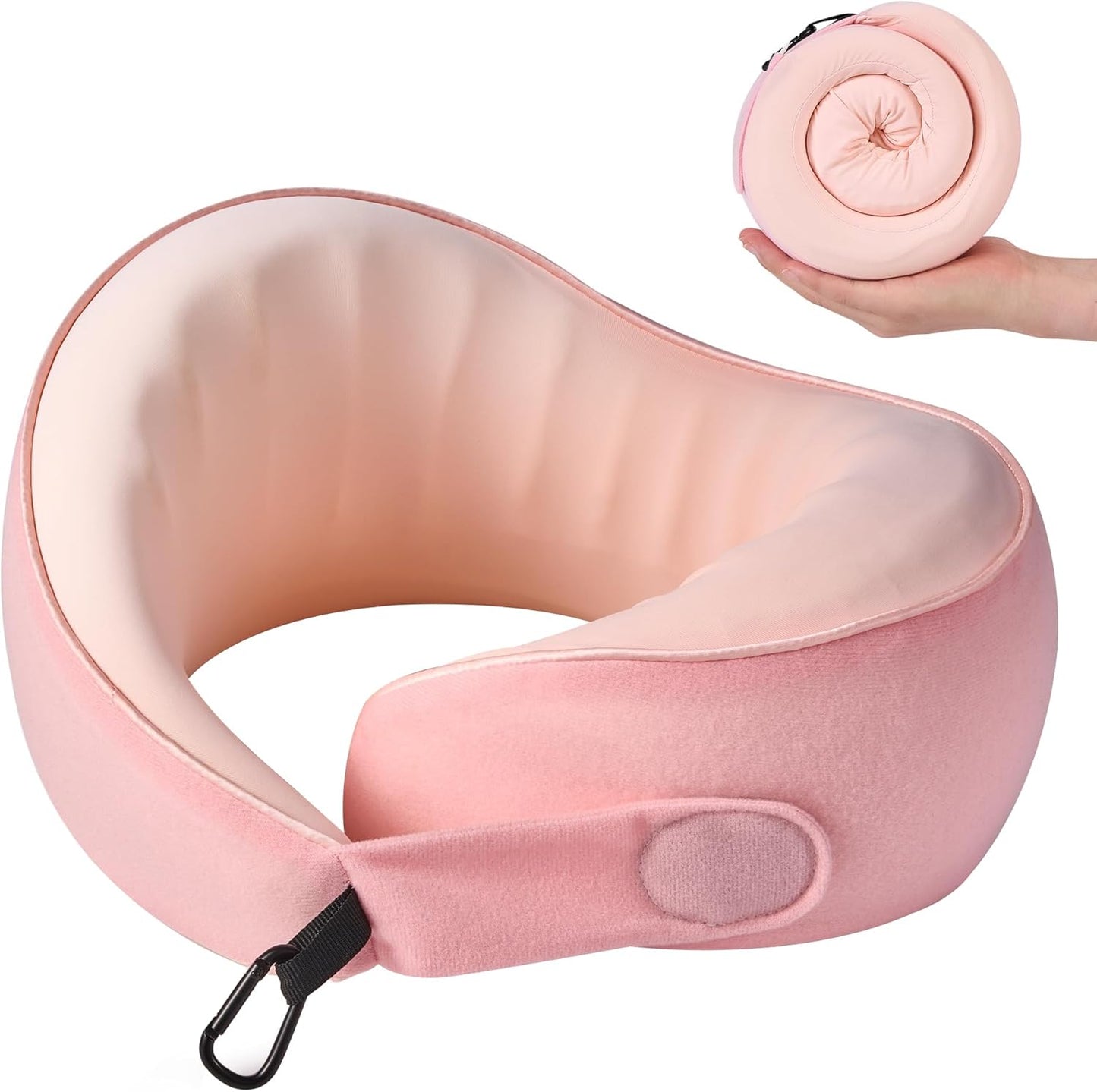 Travel Pillow with 100% Pure Memory Foam for Ultimate Comfort