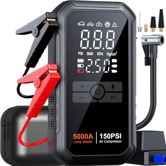 5000A Jump Starter with Air Compressor - Portable Power