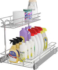 Under Sink Cabinet Organizer 11.75W x 21D Two Tier Pull Out Shelf
