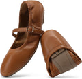 Women's Foldable Square Toe Mary Jane Flats - Cushioned Comfort