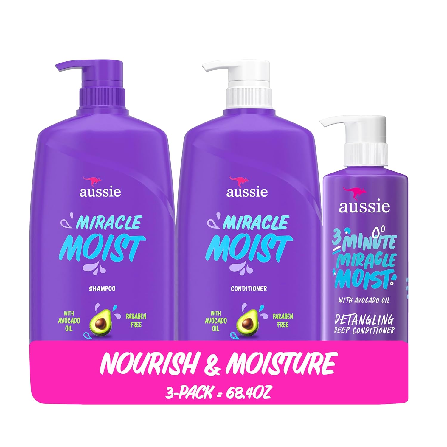 Aussie 3 Pack: Moisturizes, Detangles, & Revitalizes!