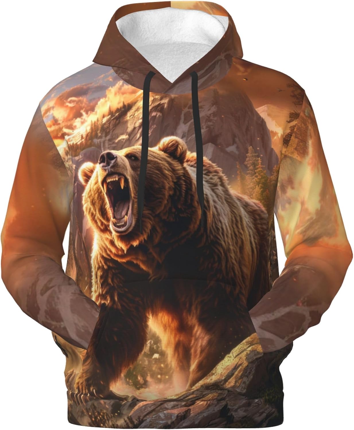 3D Print Novelty Hoodies with Big Pockets - Men's Trendy Sweatshirt