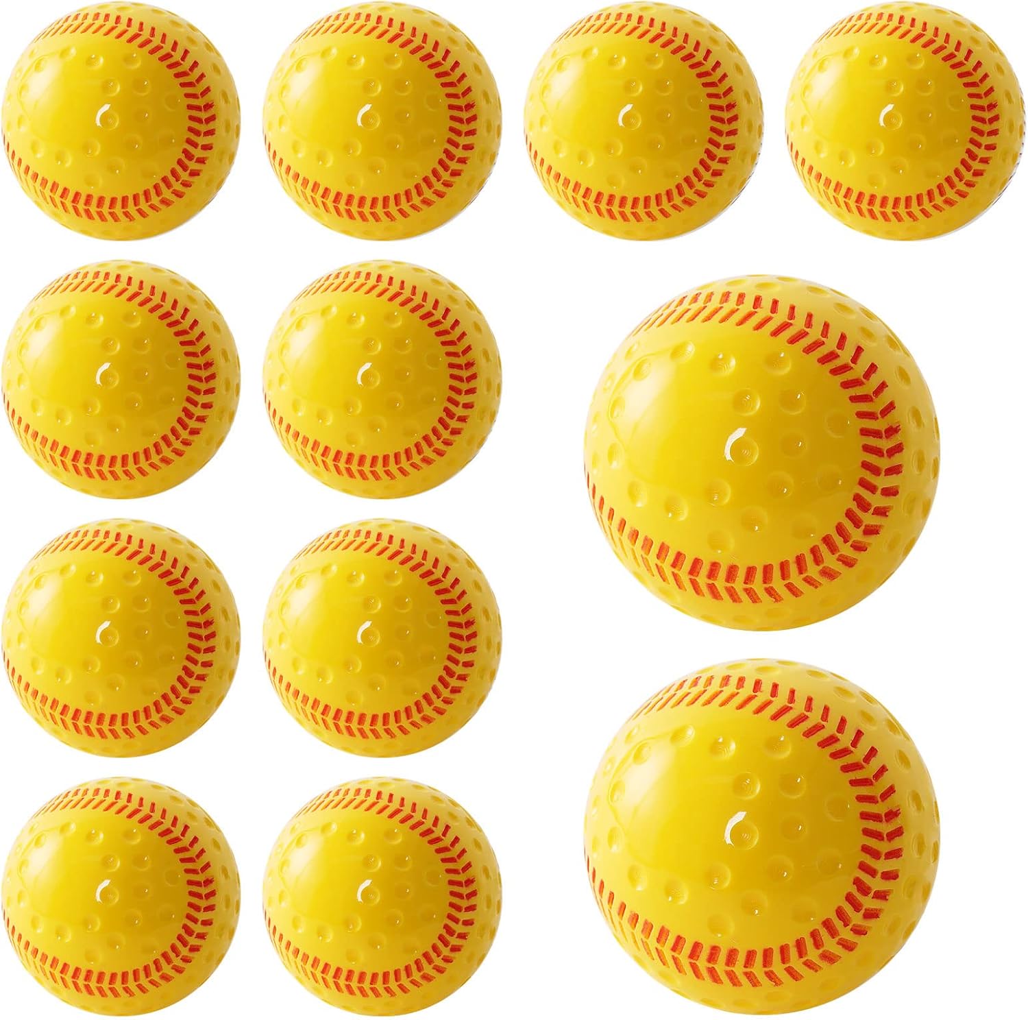Dimpled Baseballs 12 Pack for Practice and Fun Activities