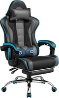 Yaheetech Gaming Chair with Massage Lumbar and Footrest - Ergonomic