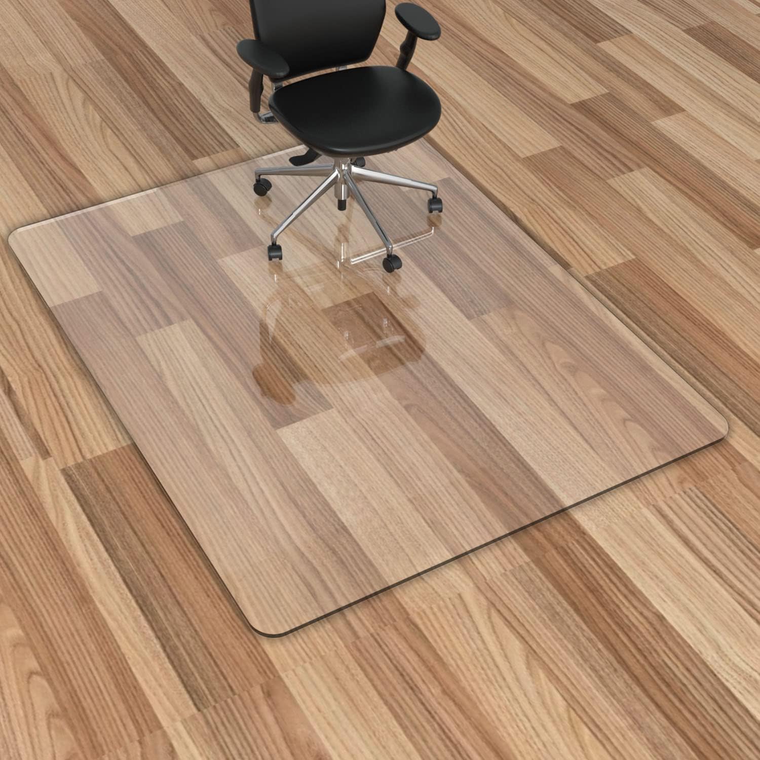 Office Chair Mat for Hardwood Floor - Durable 53x45 Clear Protector