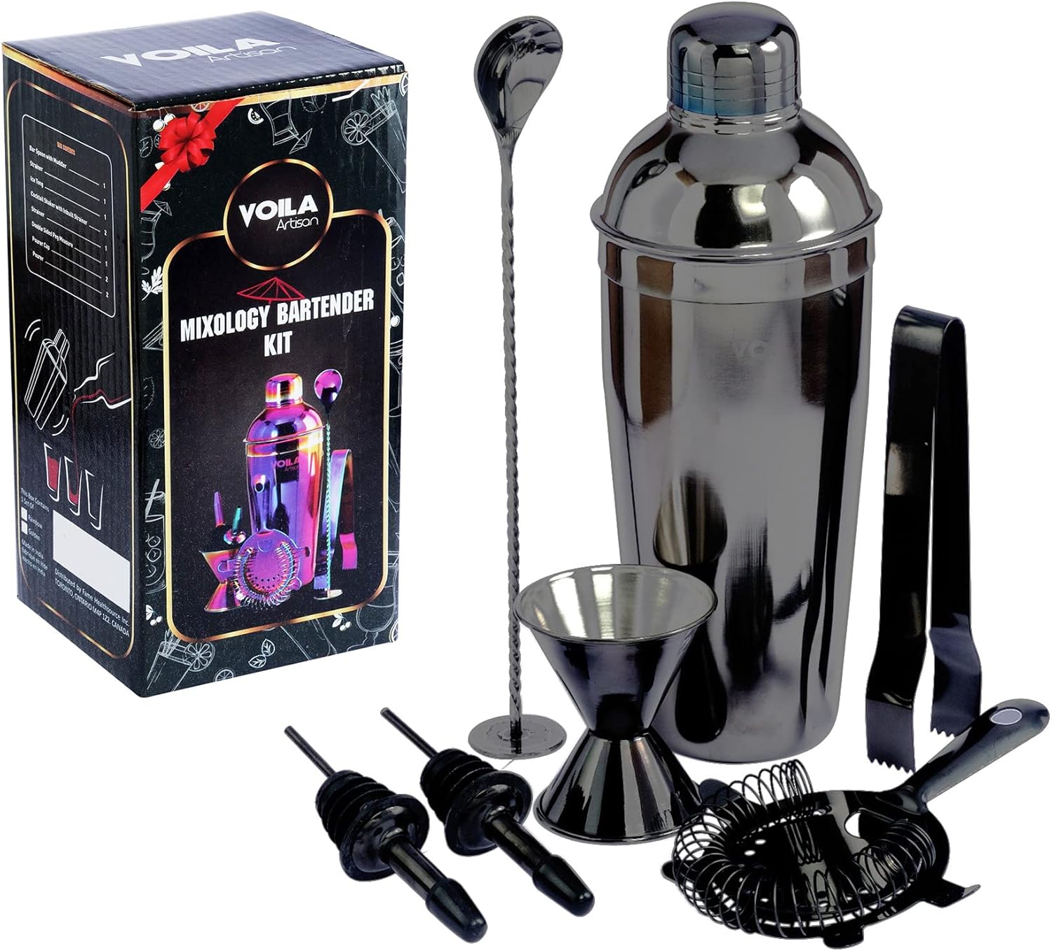 Ultimate Bartender Kit: 11 Pcs Cocktail Shaker Set - Voila Artisan