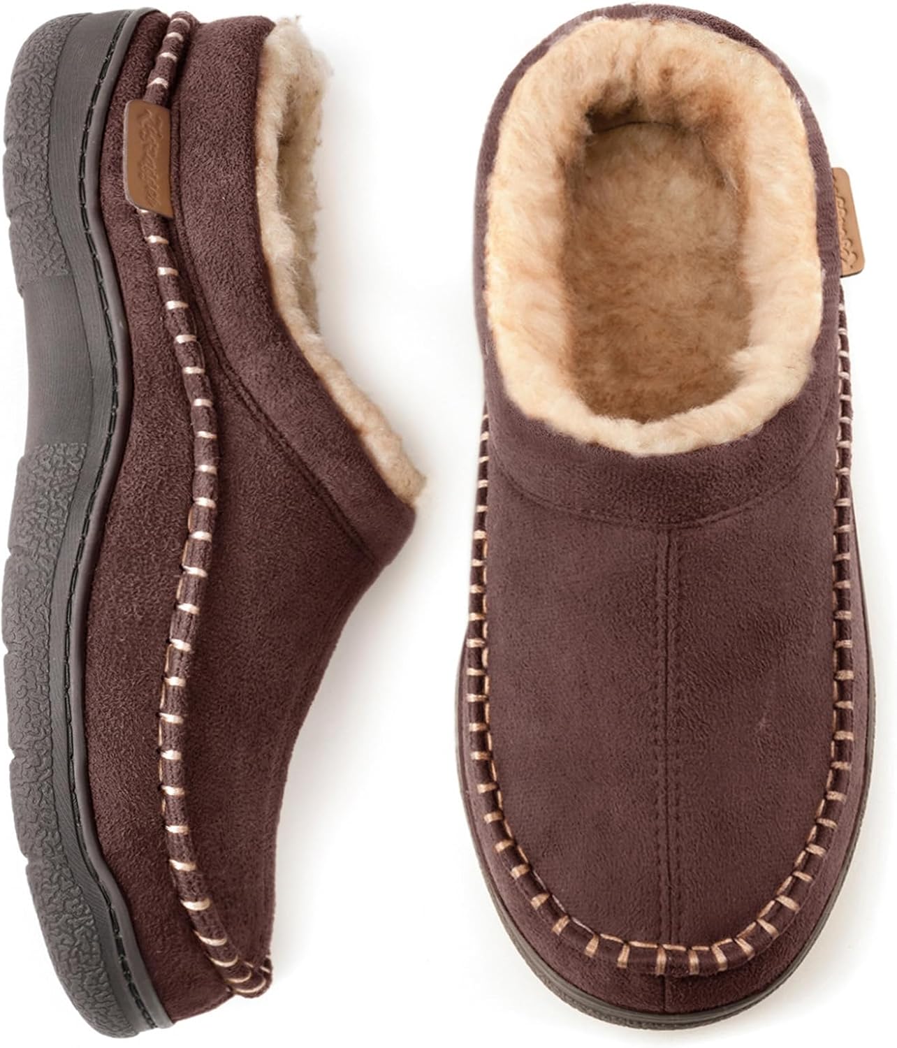 Zigzagger Men's Slip On Moccasin Slippers for All Seasons