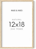 12 x 18 Picture Frame Natural Wood - Lightweight Light Oak
