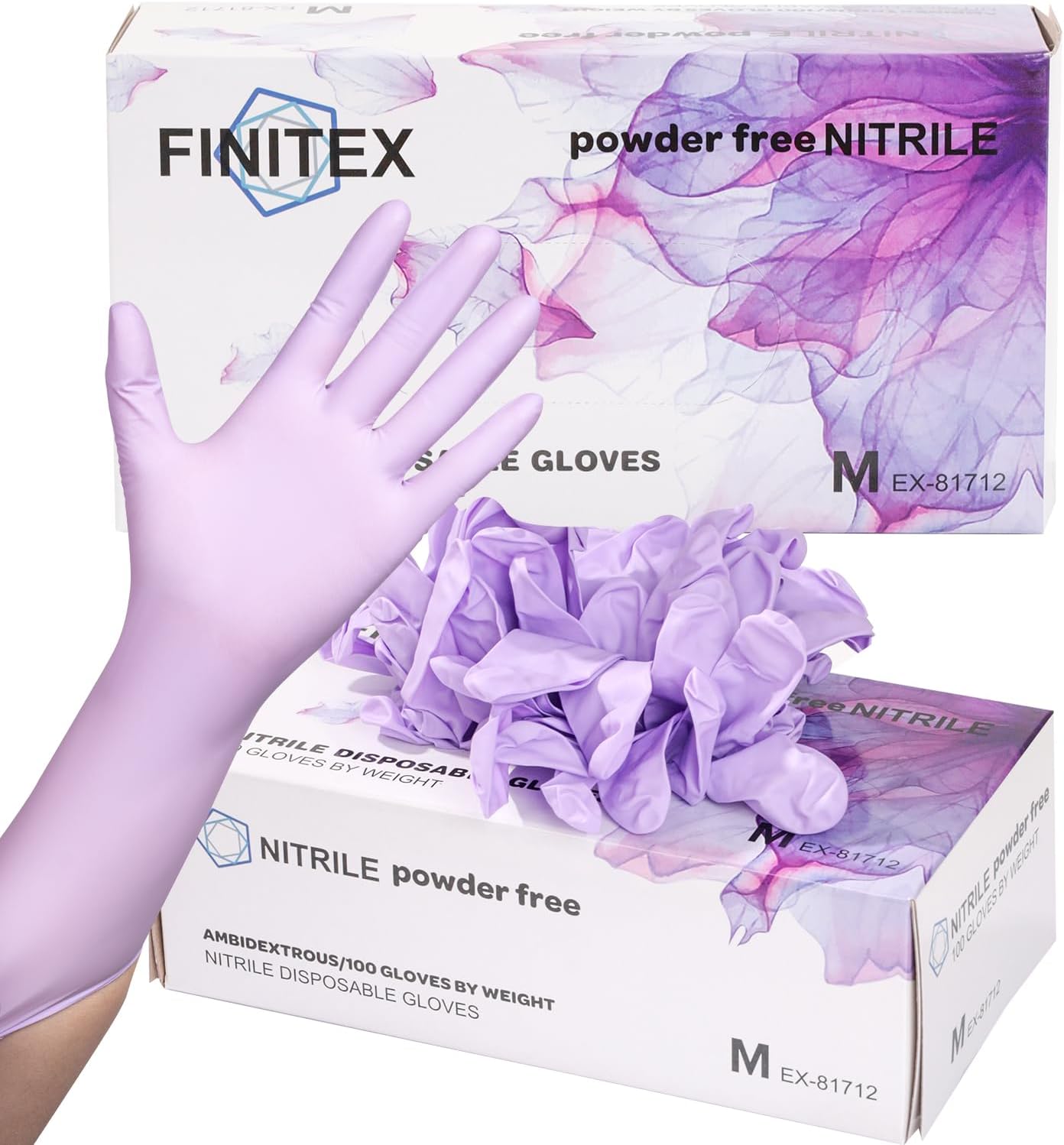 FINITEX Purple Nitrile Gloves - Latex & Powder-Free