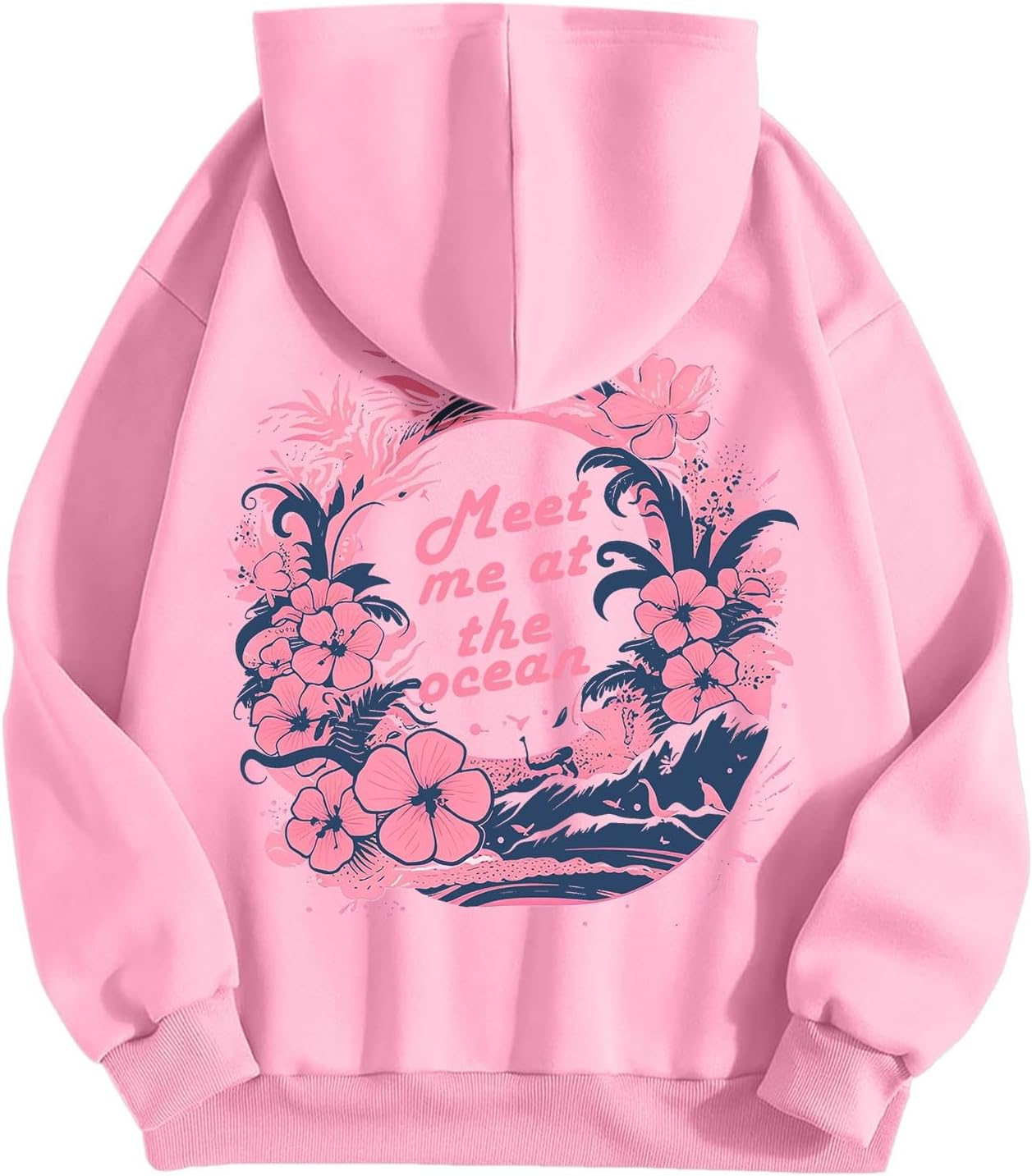 Sunset Waves Fleece Hoodie
