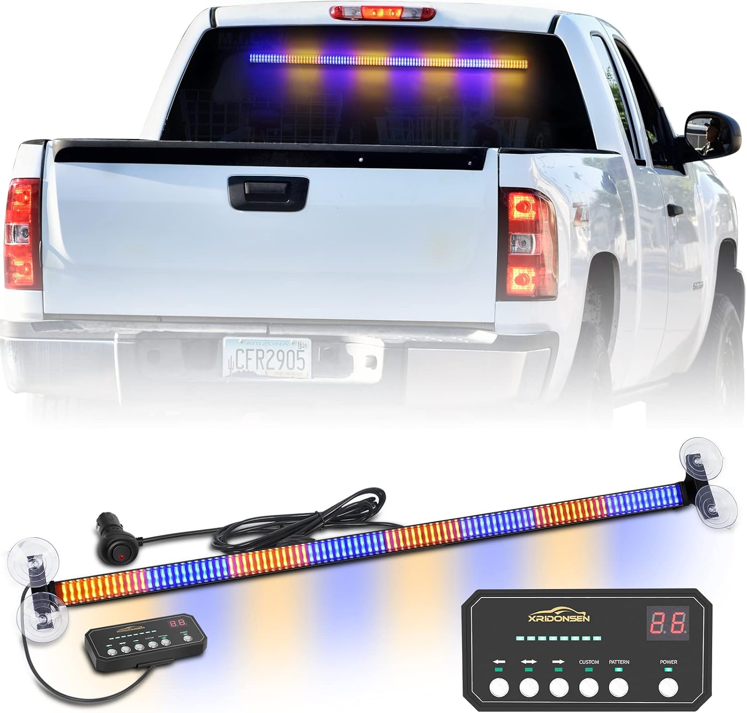 XRIDONSEN 35 inch Traffic Advisor Light Bar for Safety Use