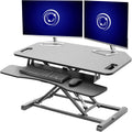 Height Adjustable Dual Monitor Corner Desk Converter