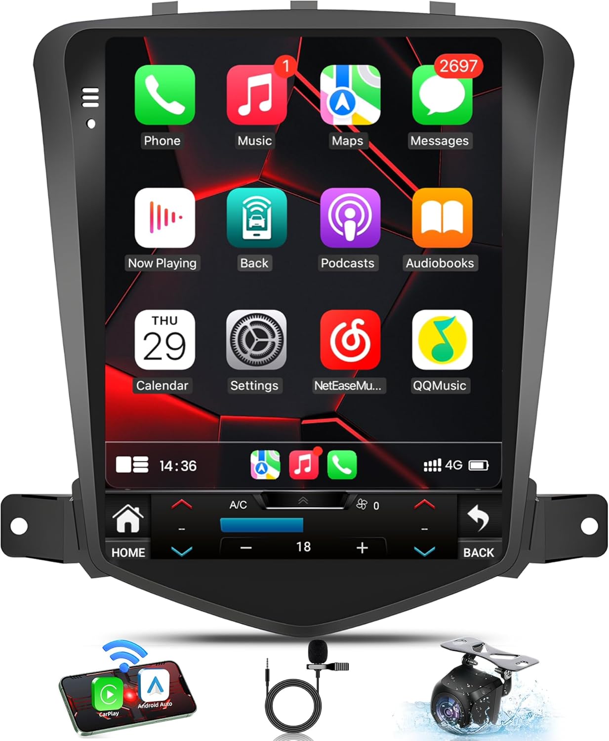 8-Core Android 13 Upgrade Car Stereo for Chevy Cruze 2009-2015