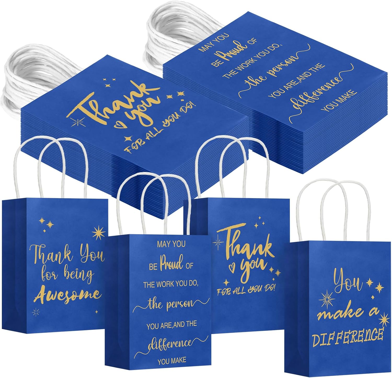 Gueevin 40 Pcs Thank You Gift Bags for Employee Appreciation