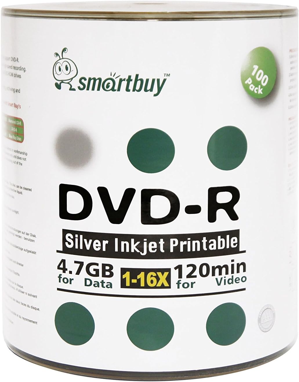 Smartbuy 4.7gb 16x DVD-R Blank Media for Data Storage Needs