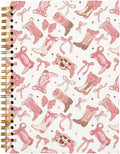 Coquette Bows Boots Cowgirl Pink Journal Notebook - Preppy Spiral