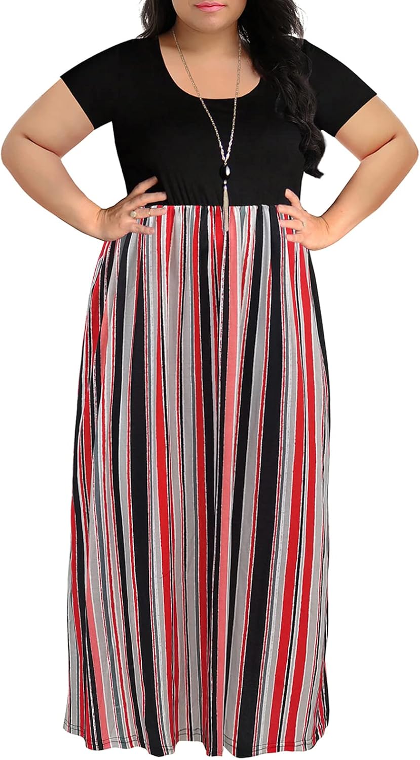 Plus Size Maxi Dresses for Curvy Women with Pockets