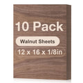 10 Pack Walnut Plywood Sheets 12 x 16 x 1/8 in - Thin Walnut Laser