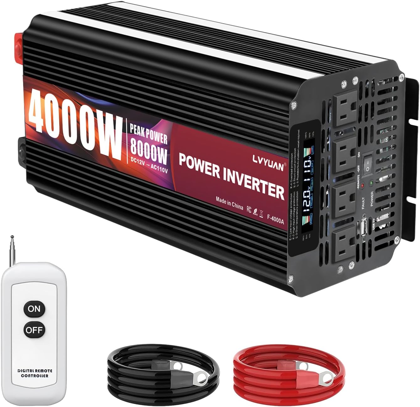 4000 Watt Power Inverter for Vehicle and Off Grid Use