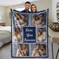 Custom Photo Blanket for Couples - Personalized 60x80 in Cozy Flannel