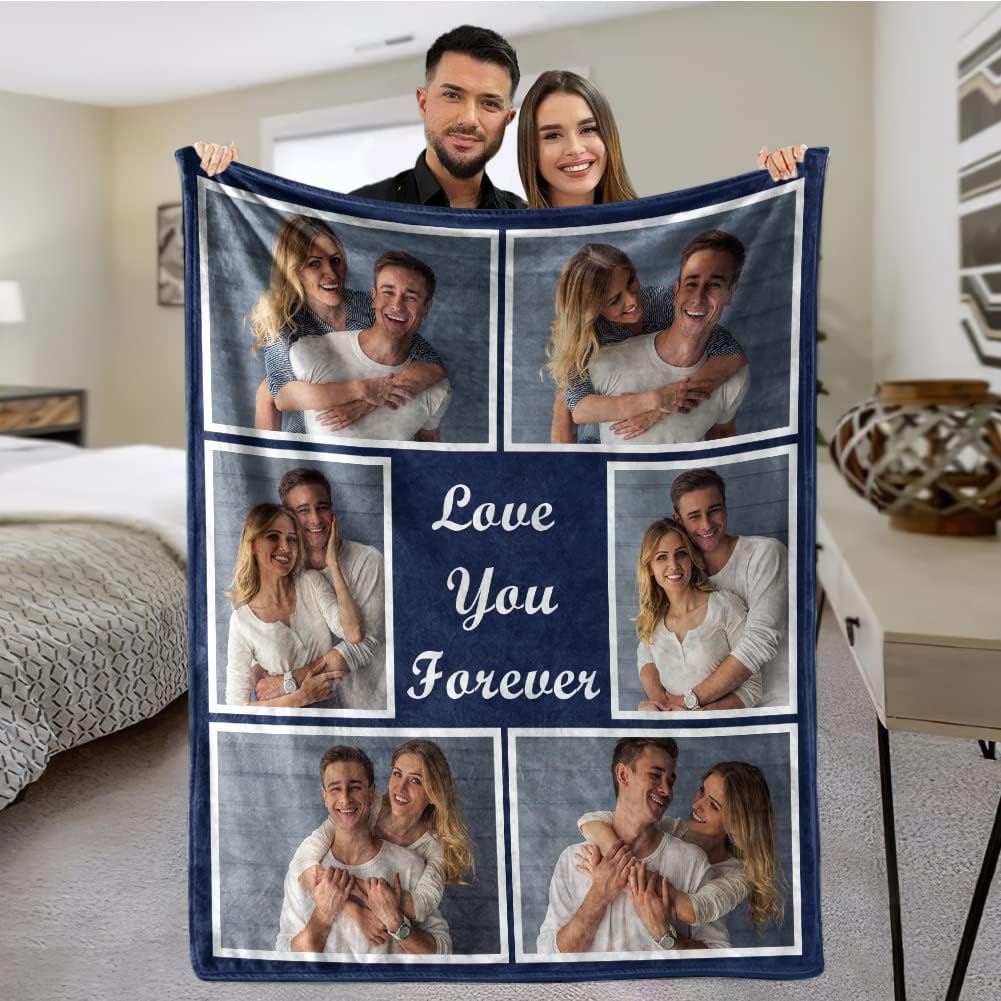 Custom Blankets with Photos for Couples - Unique Gifts