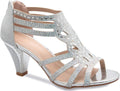 Olivia K Open Toe Rhinestone Strappy Dress Sandal - Comfortable Low
