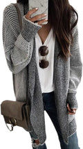 Women's Sidefeel Oversized Cardigan Sweater in Checkered Design
