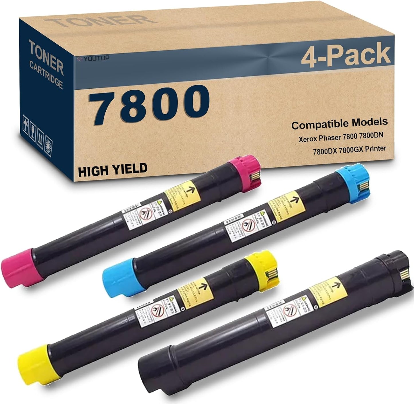 High Capacity Toner Set for Xerox Phaser 7800