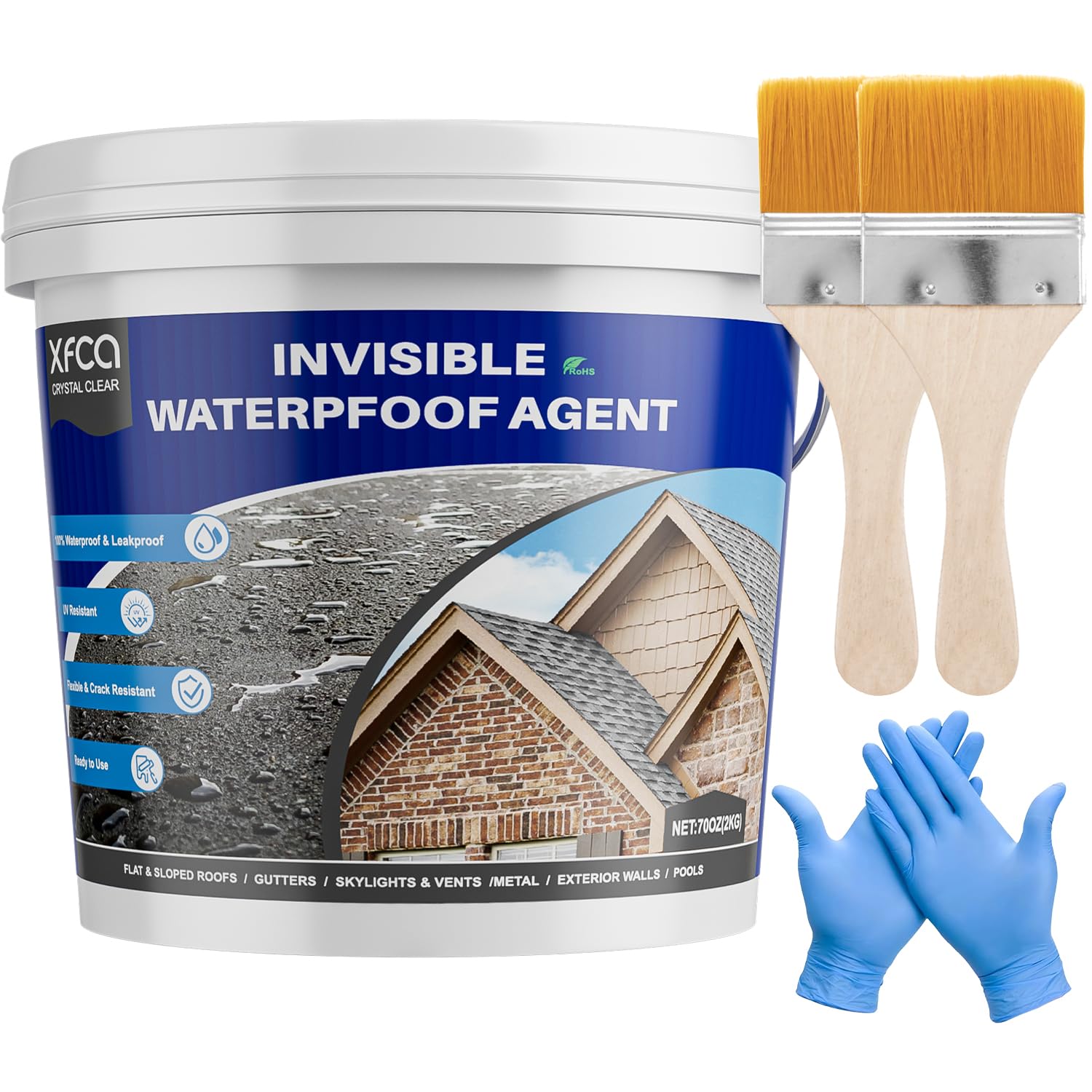 Transparent Waterproof Coating for Indoor & Outdoor Use