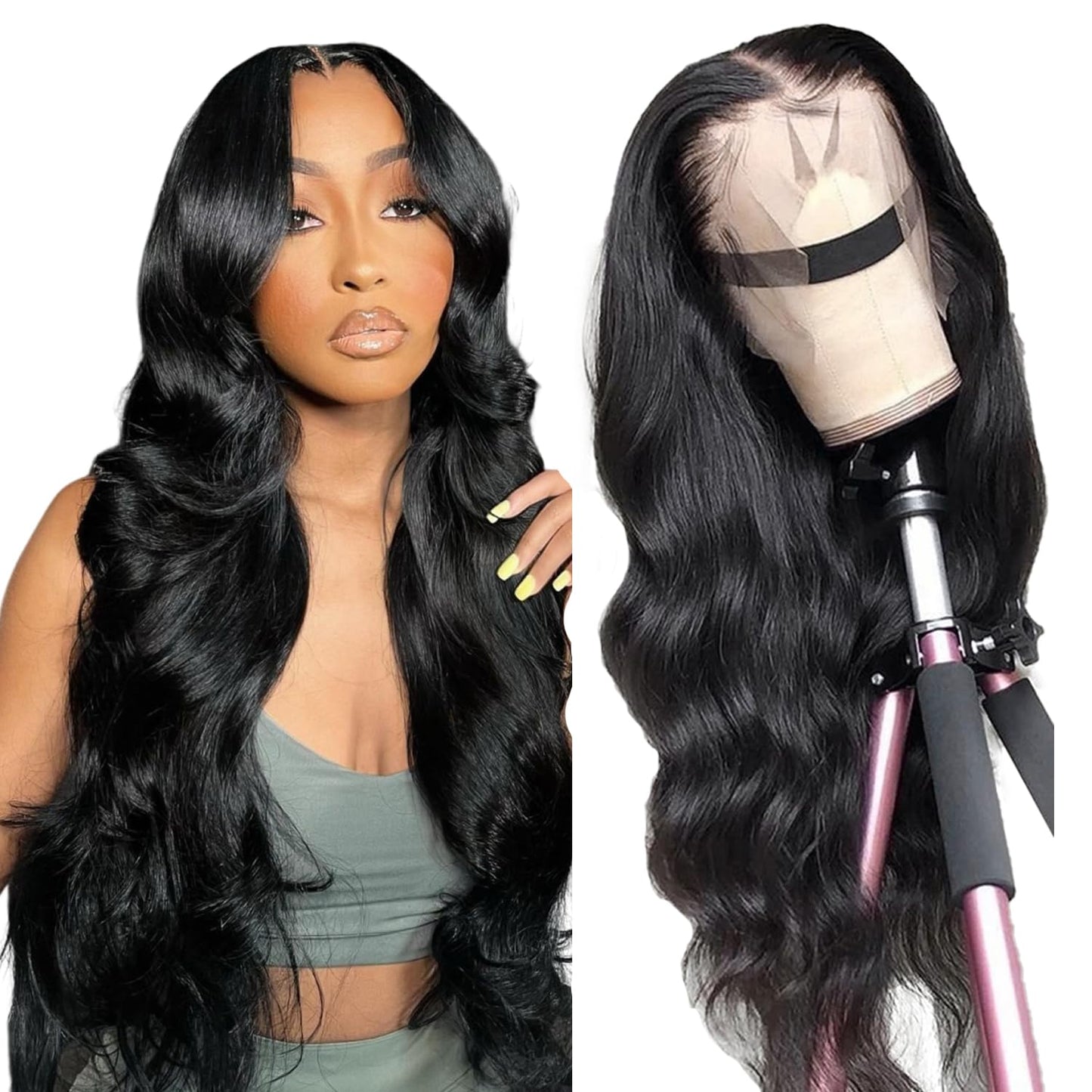 13x6 Body Wave Lace Front Wigs Human Hair for Women 20 Inch