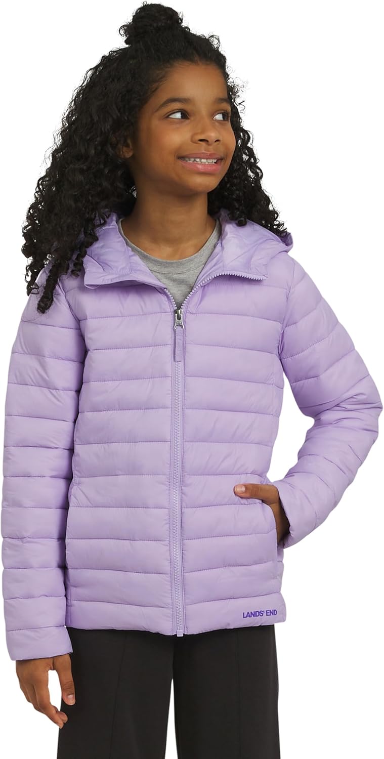 Lightweight Packable Insulated Puffer Jacket for Girls