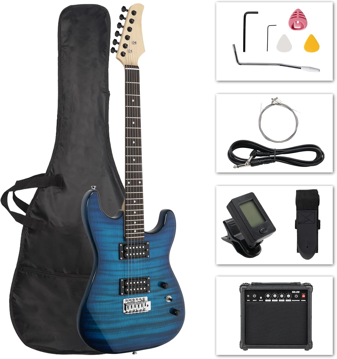 Ktaxon Electric Guitar Kit for Beginners with 20W Amplifier