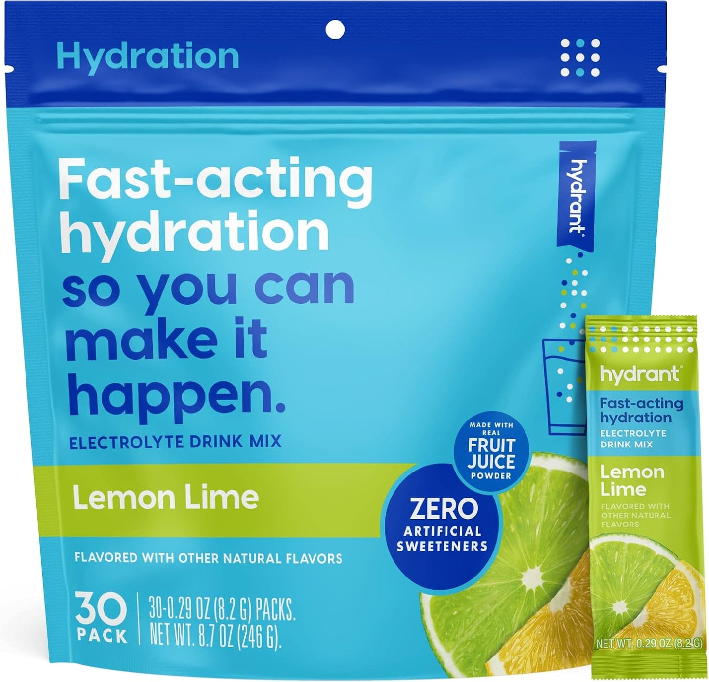 HYDRANT Hydrate Electrolyte Powder Packets for Rapid Hydration
