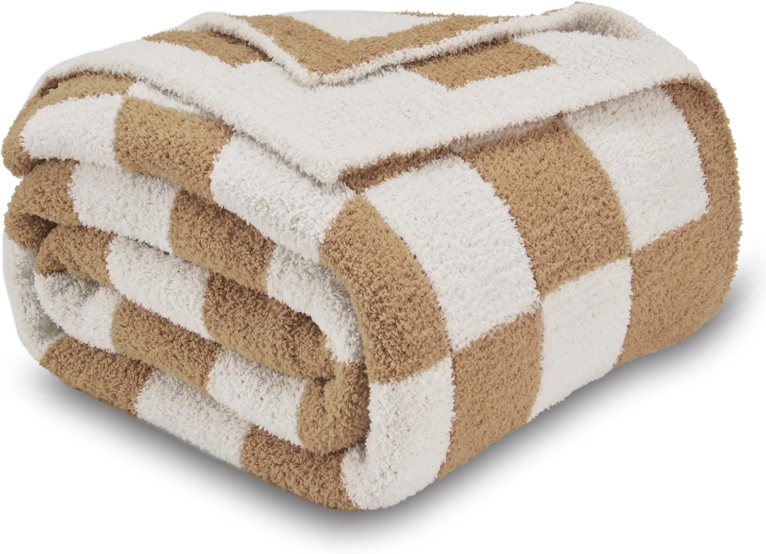 CozeCube Super Soft Microfiber Reversible Knitted Blanket 60in x 80
