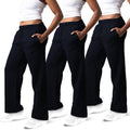 Common Stitch 3 Pack Sweatpants Women - Cozy Wide Leg Comfort