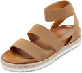 DREAM PAIRS Womens Open Toe Ankle Strap Espadrille Sandals